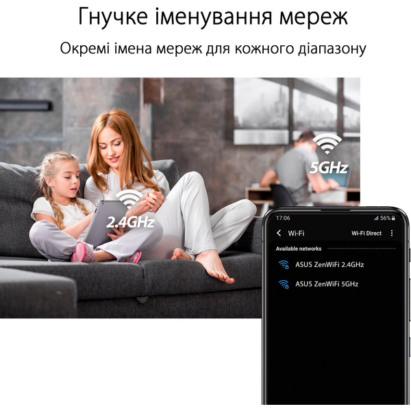 Бездротовий маршрутизатор (роутер) ASUS ZenWiFi XD4 Plus 1pk Black 90IG07M0-MO3C10