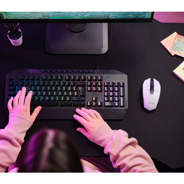 Миша Trust GXT 110 FELOX WL White 25069_TRUST