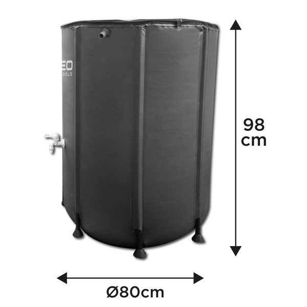 Neo Tools Контейнер для воды, складной, 500л, ПВХ, устойчивость к УФ, 3/4", 80х98см