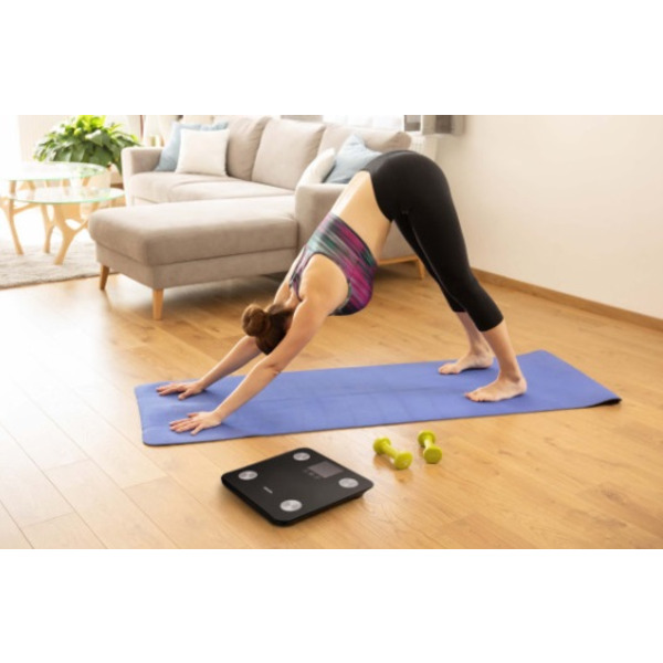 Sencor Весы напольные SBS6025WH, 180 кг, 3хААА, стекло, черный