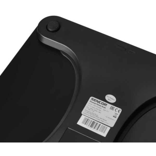 Sencor Весы напольные SBS6025WH, 180 кг, 3хААА, стекло, черный