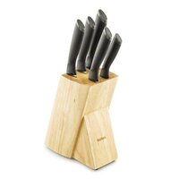 Набор ножей Tefal Comfort с подставкой 6 предметов, 5 ,нержавеющая сталь, пластик,