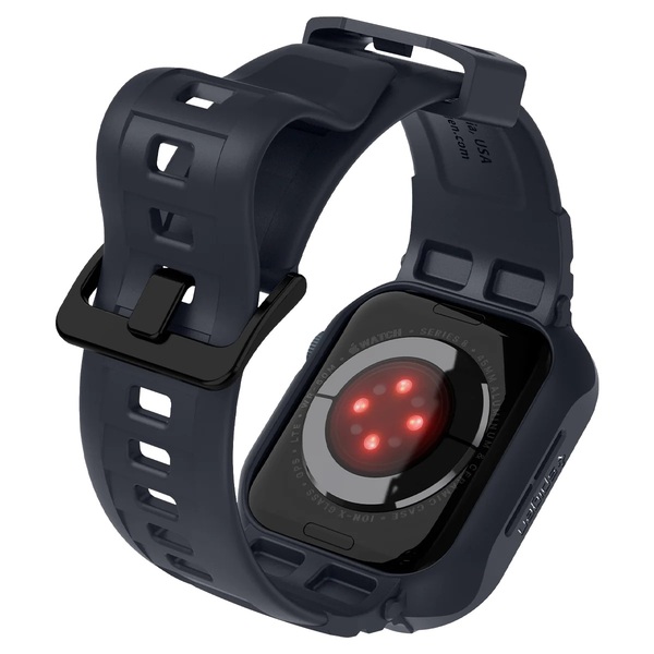 Spigen Чехол и ремешок 2в1 для Apple Watch 45mm/44mm Rugged Armor Pro, Charcoal Gray