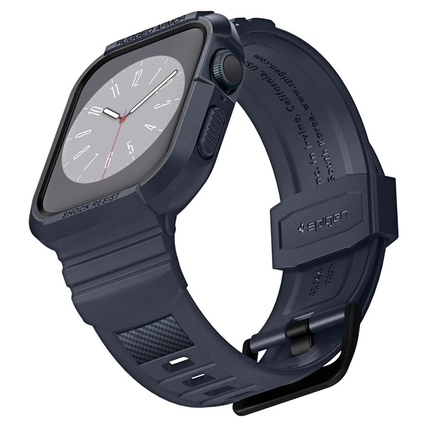 Spigen Чехол и ремешок 2в1 для Apple Watch 45mm/44mm Rugged Armor Pro, Charcoal Gray