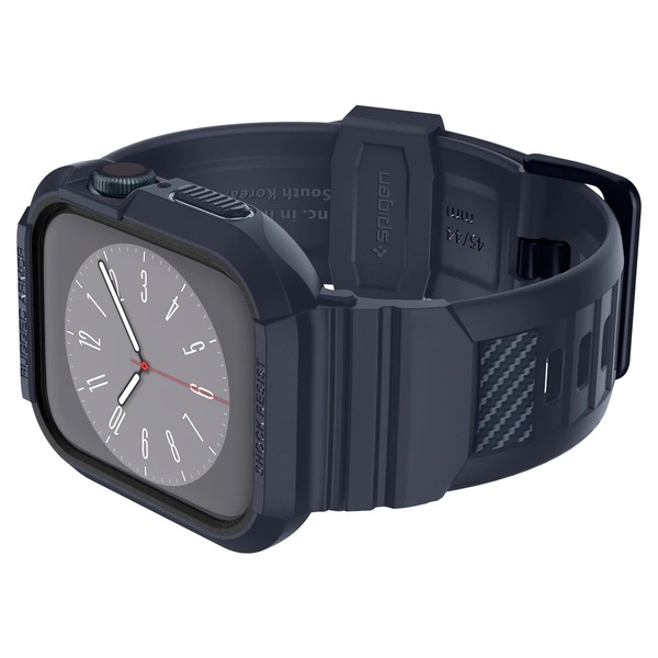 Spigen Чехол и ремешок 2в1 для Apple Watch 45mm/44mm Rugged Armor Pro, Charcoal Gray