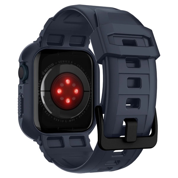 Spigen Чехол и ремешок 2в1 для Apple Watch 45mm/44mm Rugged Armor Pro, Charcoal Gray