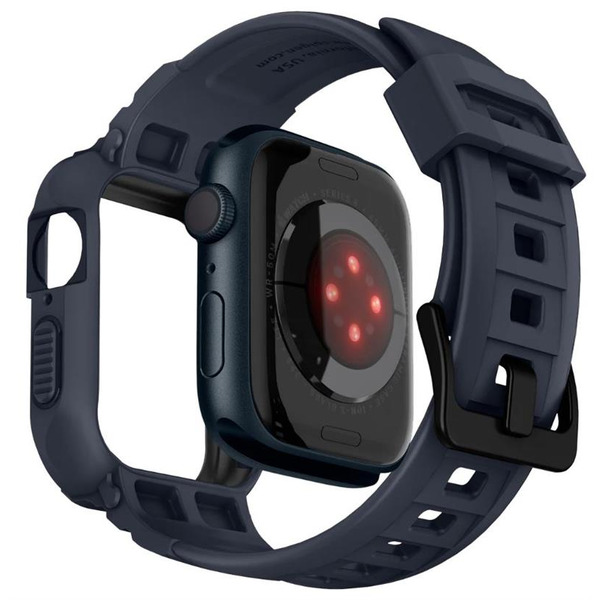 Spigen Чехол и ремешок 2в1 для Apple Watch 45mm/44mm Rugged Armor Pro, Charcoal Gray