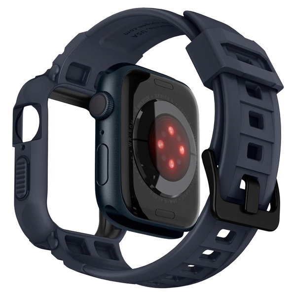 Spigen Чехол и ремешок 2в1 для Apple Watch 45mm/44mm Rugged Armor Pro, Charcoal Gray