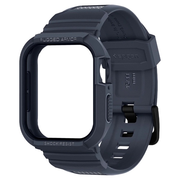 Spigen Чехол и ремешок 2в1 для Apple Watch 45mm/44mm Rugged Armor Pro, Charcoal Gray