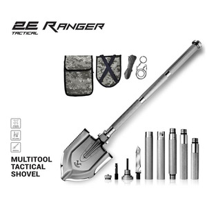 2E Tactical Лопата-мультитул тактическая Ranger Steel Gray разборная, 22в1, с чехлом в комплекте, 103 см макс., 1.6 кг