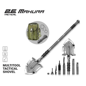 2E Tactical Лопата-мультитул тактическая Mahura Steel Gray разборная, 23в1, с сумкой в комплекте, 107 см макс., 1.5 кг
