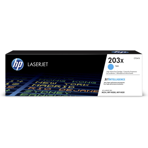 Картридж лазерний HP 203X CLJ M280/M281/M254 Cyan, 2500 стор (CF541X)