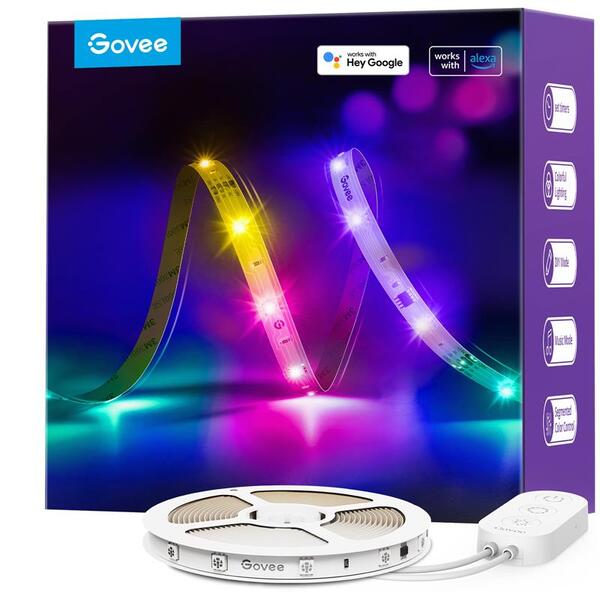 Стрічка світлодіодна розумна Govee H618A RGBIC Basic Wi-Fi + Bluetooth LED Strip Light (H618A3D1)
