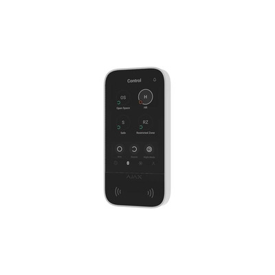 Клавіатура з сенсорним дисплеєм Ajax KeyPad TouchScreen, jeweller, бездротовий, білий