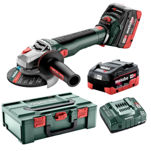 Акумуляторна безщіткова кутова шліфувальна машина Metabo WVB 18 LT BL 11-125 Quick 18V 2x5.5Ah LiHD + ЗП ASC 145; metaBOX 165 L (613057660)