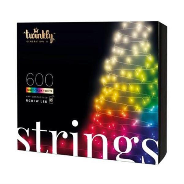 Smart LED Гірлянда Twinkly Strings RGBW 600, Gen II, IP44, довжина 48м, кабель чорний