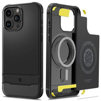 Чохол Spigen для Apple iPhone 15 Pro Rugged Armor MagFit, Matte Black