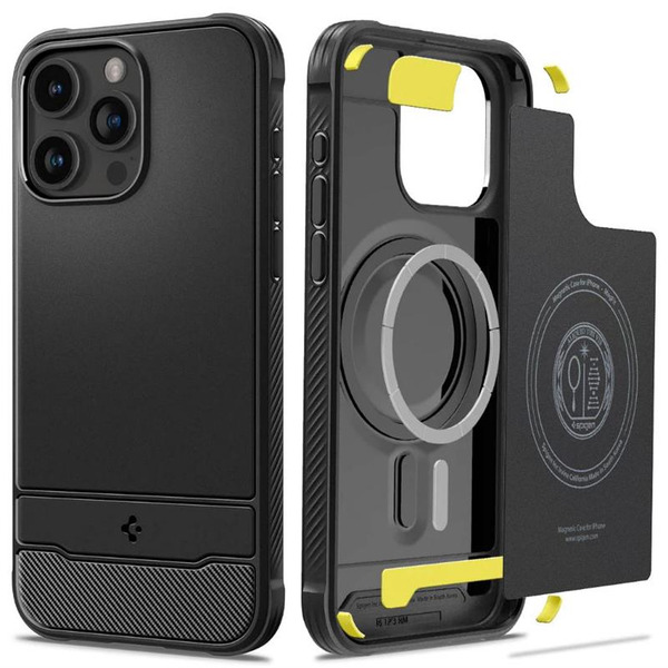 Чохол Spigen для Apple iPhone 15 Pro Rugged Armor MagFit, Matte Black