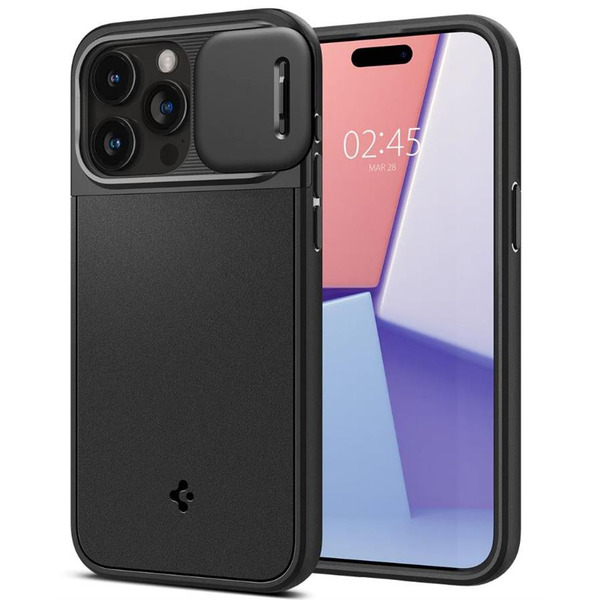 Чохол Spigen для Apple iPhone 15 Pro Optik Armor MagFit, Black