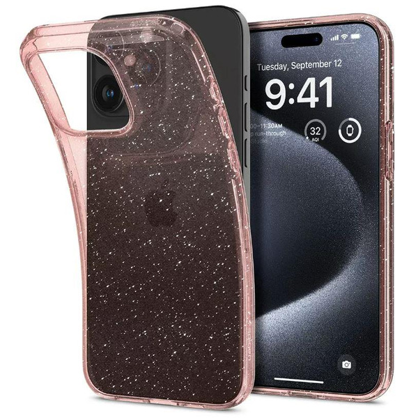 Чохол Spigen для Apple iPhone 15 Pro Liquid Crystal Glitter, Rose Quartz