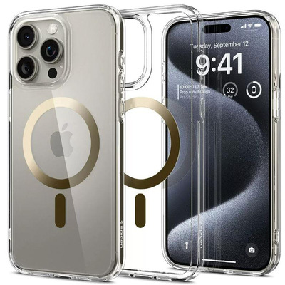 Чохол Spigen для Apple iPhone 15 Pro Ultra Hybrid MagFit, Gold
