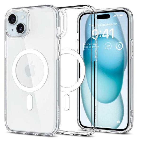 Чохол Spigen для Apple iPhone 15 Ultra Hybrid MagFit, White