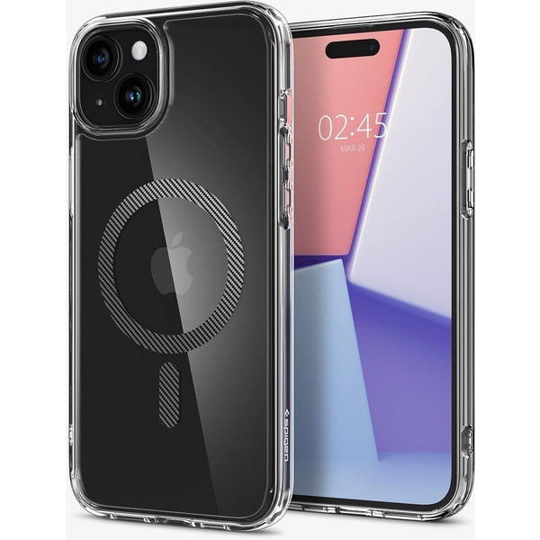 Чохол Spigen для Apple iPhone 15 Ultra Hybrid MagFit, Carbon Fiber (ACS06805)