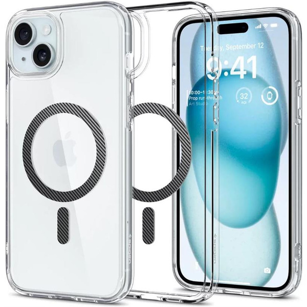 Чохол Spigen для Apple iPhone 15 Ultra Hybrid MagFit, Carbon Fiber (ACS06805)
