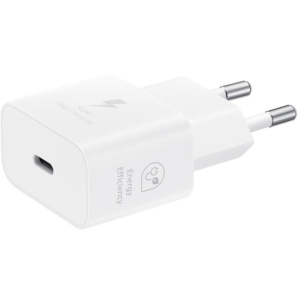 Мережевий зарядний пристрій Samsung EP-T2510XWEGEU White, 25W + кабель USB Type-C