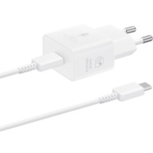Мережевий зарядний пристрій Samsung EP-T2510XWEGEU White, 25W + кабель USB Type-C