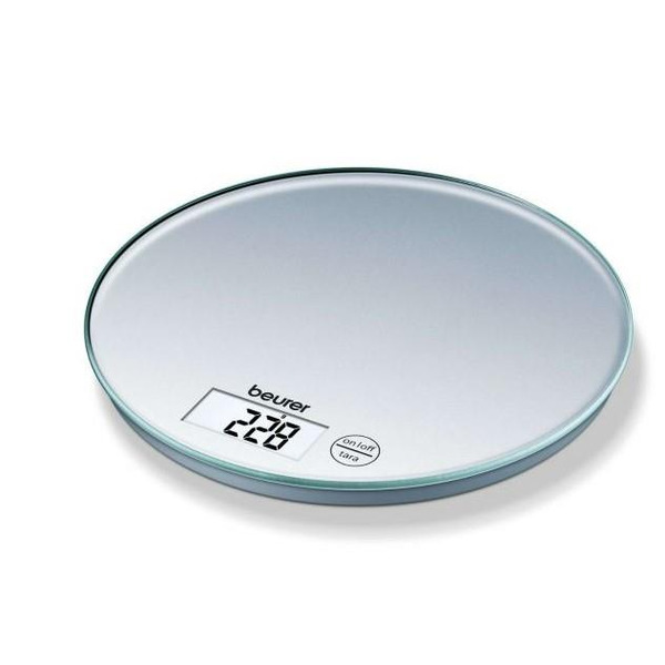 Ваги Beurer кухонні, 5кг, 2хCR2032 в комплекті, скло, сірий