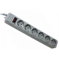 Power filtr 4,5м Gembird, 6 розеток, сірий