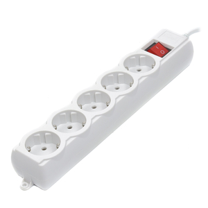 Мережевий фільтр Gembird SPG5-G-6G-PRO Gray, 5 розеток, 1.8м