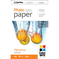 Фотобумага ColorWay глянцевая 200г/м2 A4 50 л. (PG200050A4)