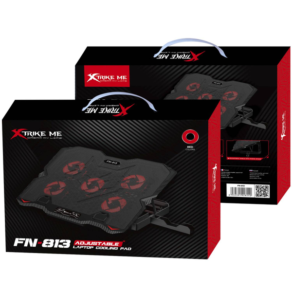 Підставка для ноутбука XTRIKE ME FN-813 5 Fan, Red Led, 2 USB-порти