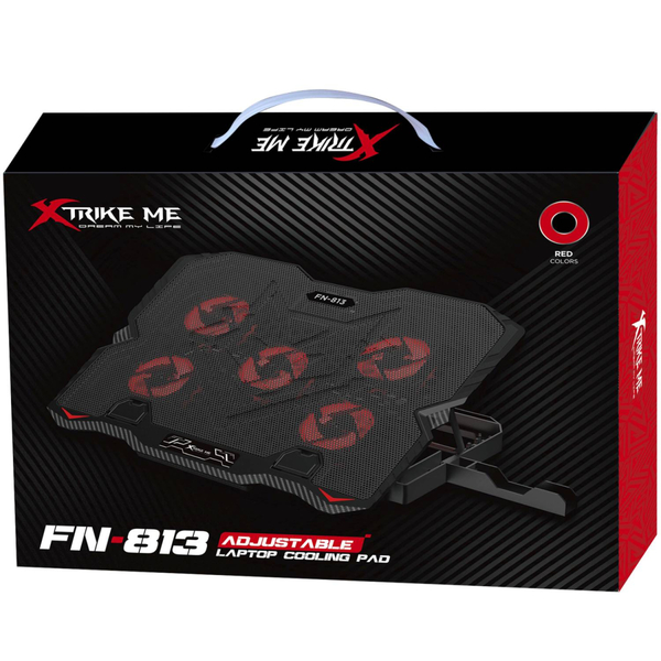 Підставка для ноутбука XTRIKE ME FN-813 5 Fan, Red Led, 2 USB-порти