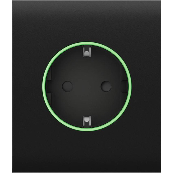 Фронтальна панель Ajax CenterCover for Outlet smart, Jeweler, бездротова, чорний