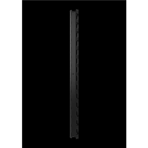 Кабельний організатор Mirsan 42U, вертикальний, один комплект 2 шт, (лівий, правий), чорний