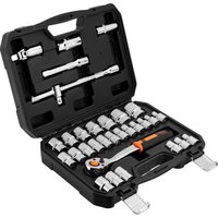 Набор инструмента Neo Tools, Набор торцевых головок, 32шт, 1/2", CrV, кейс