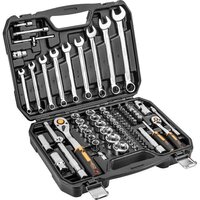Набор инструмента Neo Tools, 82шт, 1/2", 1/4", CrV, кейс