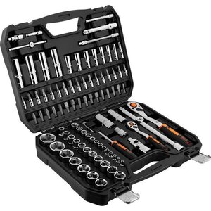 Набор инструмента Neo Tools, Набор торцевых головок, 94шт, 1/2", 1/4", CrV, кейс