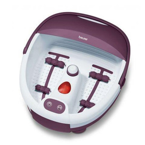 Масажна ванночка Beurer для ніг, від мережі , 1,6кг, 3 насадки, підтрим. температури води, біло-фіолетовий