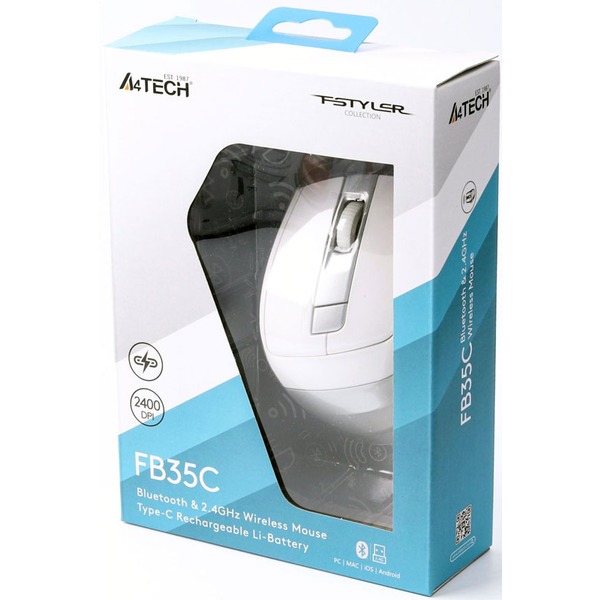 Миша A4Tech Fstyler FB35CS Icy White