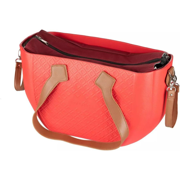 Сумка Nuvita MyMia з еко-шкірою, ременями для коляски, червоно-коричнева (NV8801C/07B/03C)