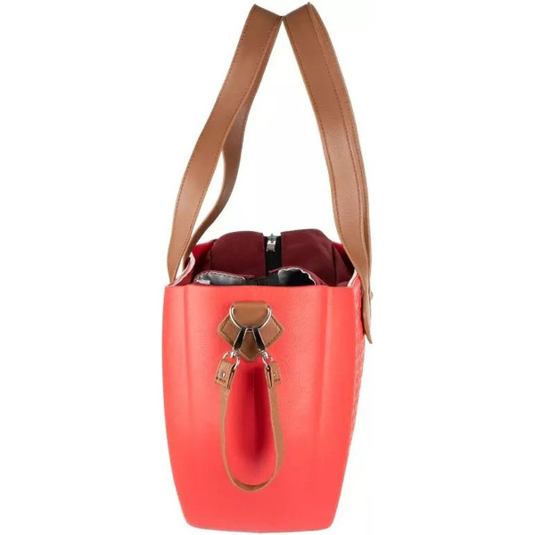 Сумка Nuvita MyMia з еко-шкірою, ременями для коляски, червоно-коричнева (NV8801C/07B/03C)