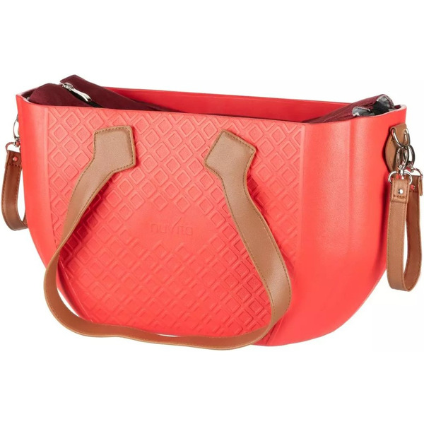 Сумка Nuvita MyMia з еко-шкірою, ременями для коляски, червоно-коричнева (NV8801C/07B/03C)