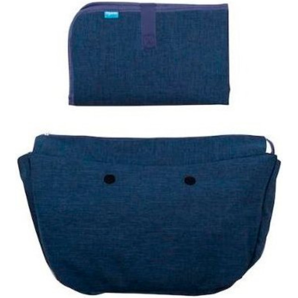 Сумка Nuvita MyMia з ручками зі шкіри, килимком, ременями для коляски, кольору малини-чорний (NV8801L/02N/23B/13B/33B)