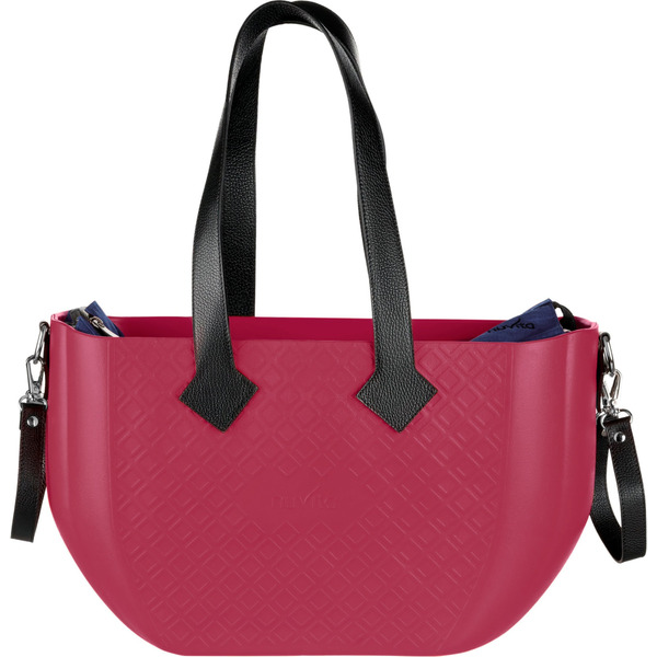 Сумка Nuvita MyMia зі шкіряними ручками, кольору малиново-чорний (NV8801L/07N/23B/13B)