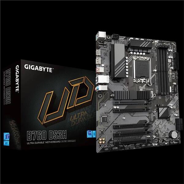 Материнська плата GIGABYTE B760 DS3H s1700 B760 4xDDR5 M.2 HDMI DP ATX