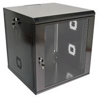 Шафа акрілове скло, чорна 19"12U, 600х500х640 мм